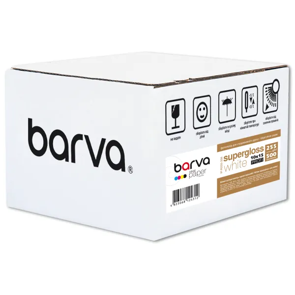 Фотопапір білий суперглянець 255 г/м2, 10x15 см, 500 арк Profi Barva (IP-R255-338) - Фото 4