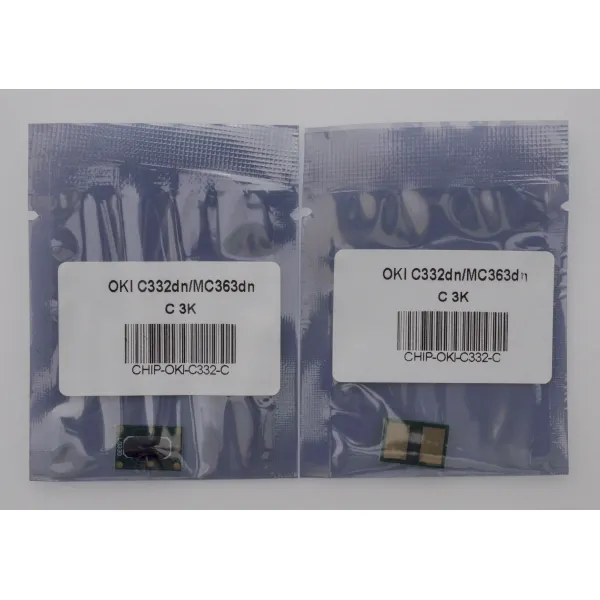 Чип Oki C332 3K, голубой Everprint (CHIP-OKI-C332-C) - Фото 1