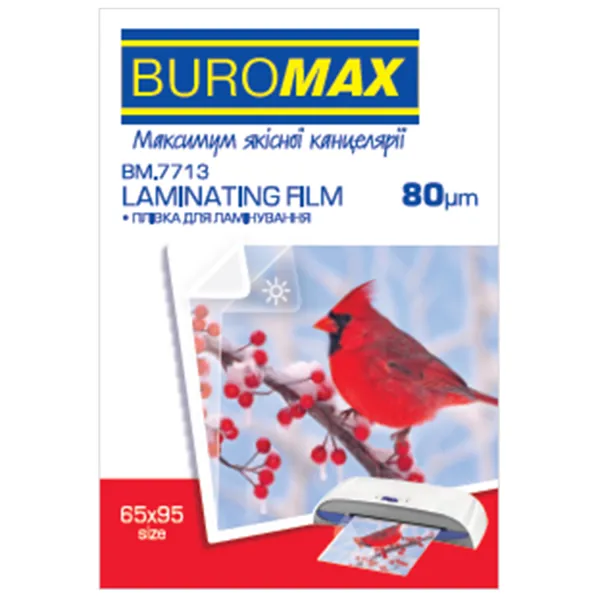 Пленка для ламинации 65x95 мм, 80 мкм, 100 шт, глянцевая Buromax (BM.7713) - Фото 11