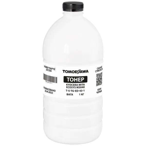 Тонер Kyocera Mita Ecosys M3040 флакон, 1 кг Tomoegawa (TSM-ED-43-1) - Фото 20