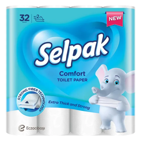Бумага туалетная двухслойная, 32 рулона Comfort Selpak (32363603_32363600_sp.74471) - Фото 1