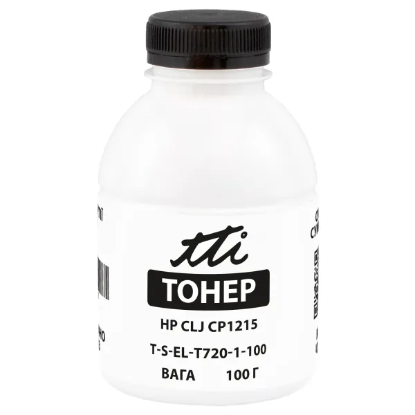 Тонер HP CLJ CP1215 флакон, 100 г, чорний TTI (TSM-T720-1-100) - Фото 2