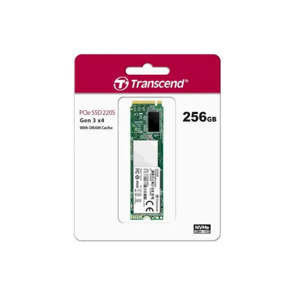 Накопитель SSD 256GB, M.2, NVMe Transcend (TS256GMTE220S) - Фото 1