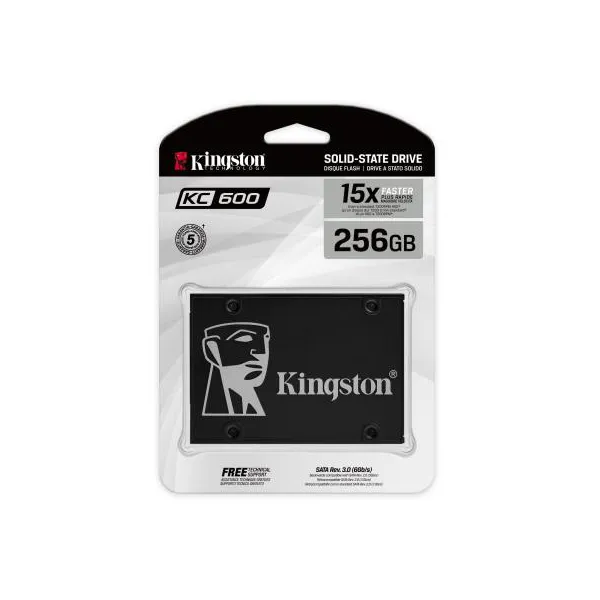 Накопичувач SSD 256GB, 2.5", SATA  Kingston (SKC600/256G) - Фото 1