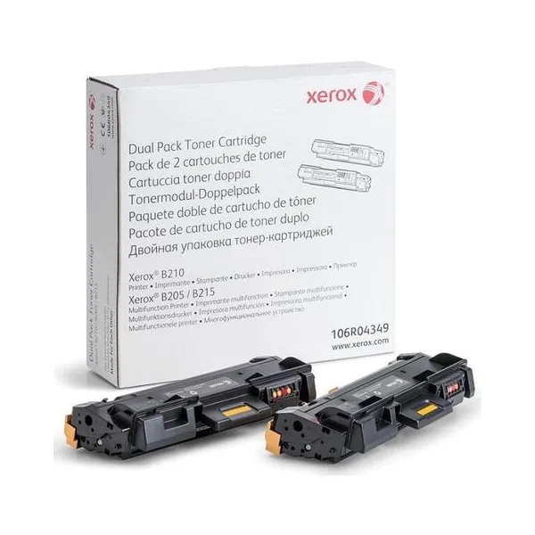 Тонер-картридж B205/B210, двойная упаковка Xerox (106R04349) - Фото 1