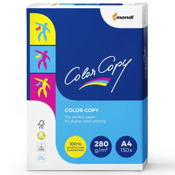 Бумага офисная А4, 280 г/м2, 150 л, класс A+, Color Copy Mondi (9003974413907)