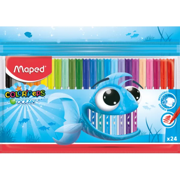 Фломастеры Color Peps Ocean 24 цвета 24 шт Maped (MP.845722)