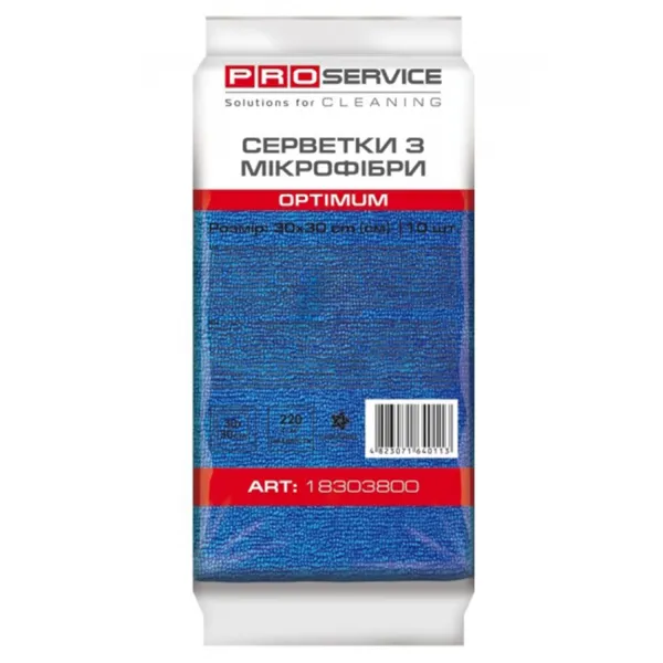 Салфетки из микрофибры, 30 х 30 см, 10 шт, синие Optimum PRO service (18303800_4823071640113) - Фото 7