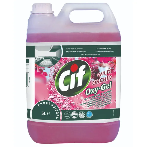 Средство для водостойких поверхностей универсальное, Орхидея, 5 л Professional Oxy-Gel Cif (25488740_7615400106189)