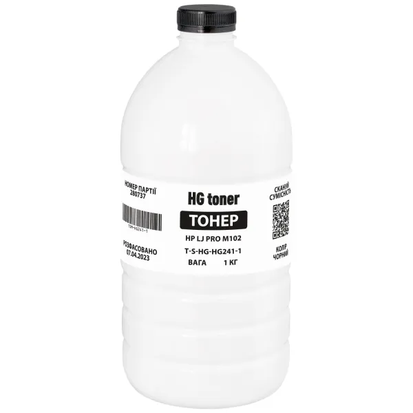Тонер HP LJ Pro M102 флакон, 1 кг HG toner (TSM-HG241-1) - Фото 2