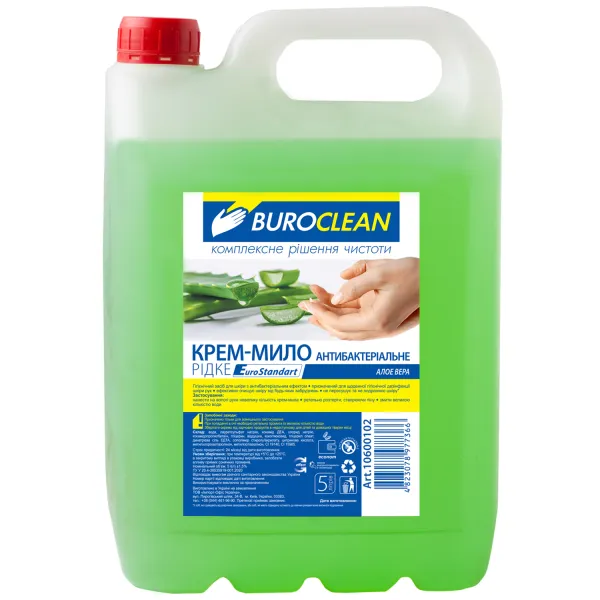 Мыло крем антибактериальное, 5 л, Алоэ Вера EuroStandart BuroClean (10600102)
