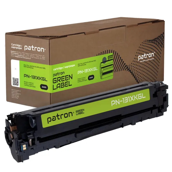 Картридж сумісний HP 131X (CF210X) Green Label, чорний Patron (PN-131XKGL) - Фото 1