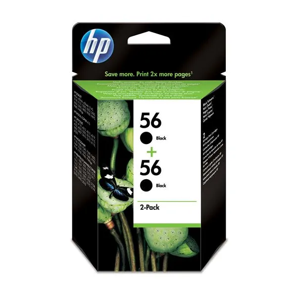 Комплект картриджей №56 черный, 2 шт HP (C6656AE) - Фото 6