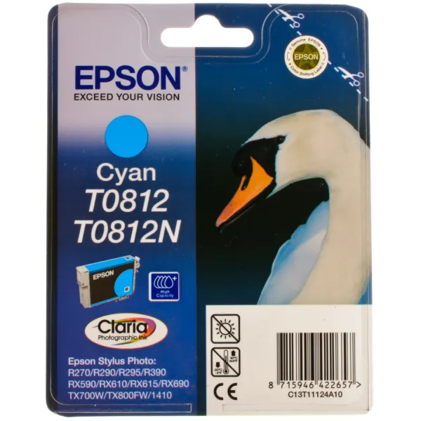 Картридж T08124A/T11124A блакитний Epson (C13T11124A10) - Фото 2