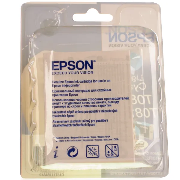 Картридж T08154A/T11154A светло-голубой Epson (C13T11154A10) - Фото 2