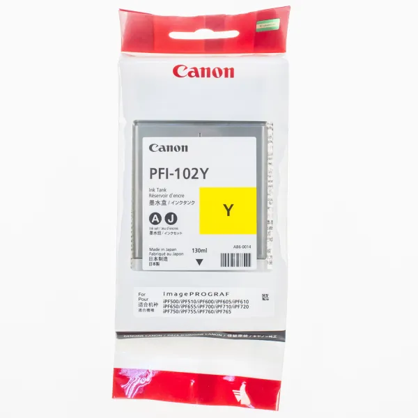 Картридж PFI-102 желтый Canon (0898B001) - Фото 2