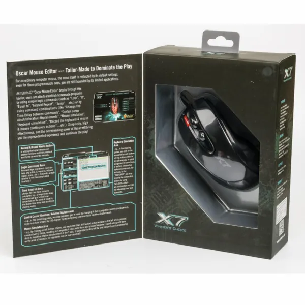 Мышь USB игровая Oscar чёрная A4tech (XL-750BK-B) - Фото 2