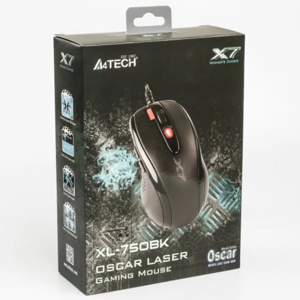 Мышь USB игровая Oscar чёрная A4tech (XL-750BK-B) - Фото 6