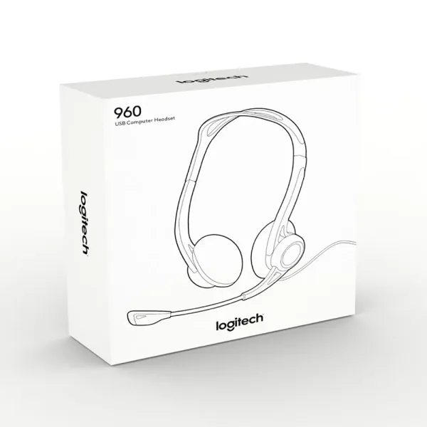 Гарнітура USB PC 960 Stereo, чорна Logitech (981-000100) - Фото 5