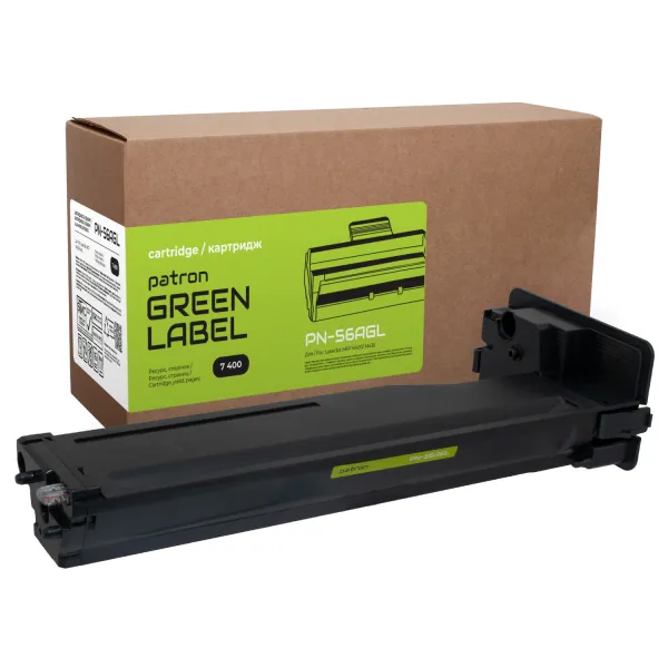 Тонер-картридж сумісний HP 56A (CF256A) Green Label Patron (PN-56AGL) - Фото 1