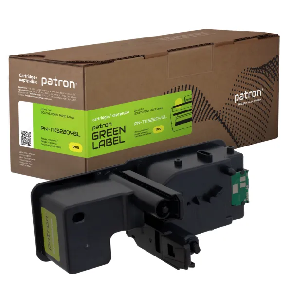 Тонер-картридж совместимый Kyocera Mita TK-5220Y желтый Green Label Patron (PN-TK5220YGL) - Фото 1