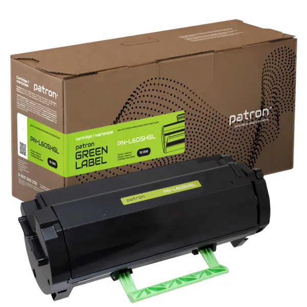 Тонер-картридж совместимый Lexmark 60F5H00 Green Label Patron (PN-L605HGL)