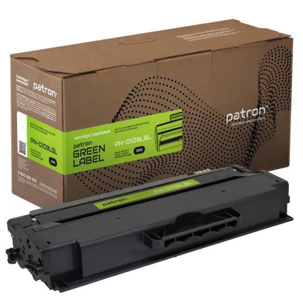 Картридж сумісний Samsung MLT-D103L Green Label Patron (PN-D103LGL) - Фото 1