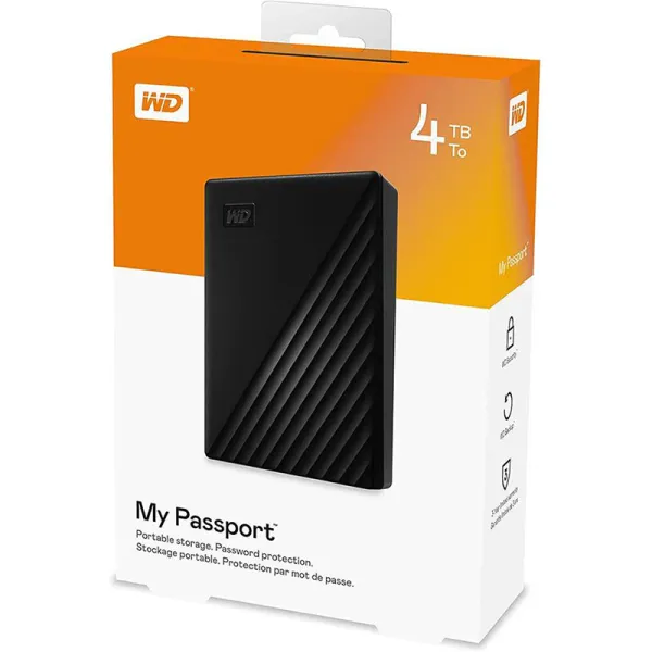 Диск жесткий внешний портативный 4TB USB 3.2 Gen 1 My Passport черный WD (WDBPKJ0040BBK-WESN) - Фото 5