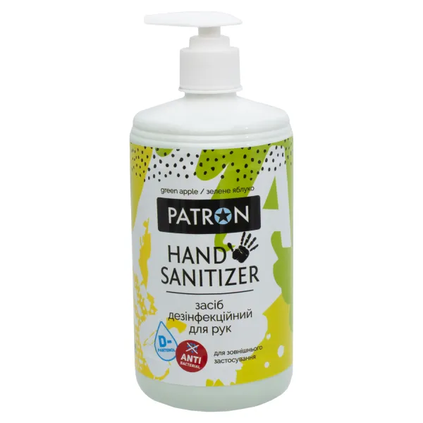 Средство дезинфицирующее для рук Green Apple 700 мл Patron (F3-036-0.7L) - Фото 5