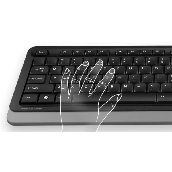 Комплект клавиатура и мышь USB Fstyler F1010 черно-серый A4Tech (F1010 (Grey) - Фото 1