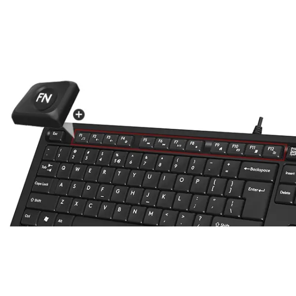 Комплект клавиатура и мышь USB Fstyler F1010 черно-серый A4Tech (F1010 (Grey) - Фото 5
