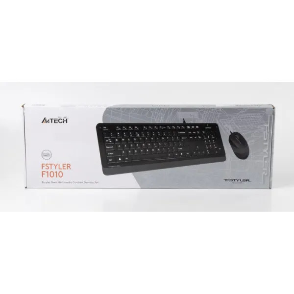 Комплект клавиатура и мышь USB Fstyler F1010 черно-серый A4Tech (F1010 (Grey) - Фото 6