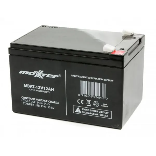 Аккумулятор для ИБП 12В, 12 Aч Maxxter (MBAT-12V12AH) - Фото 12