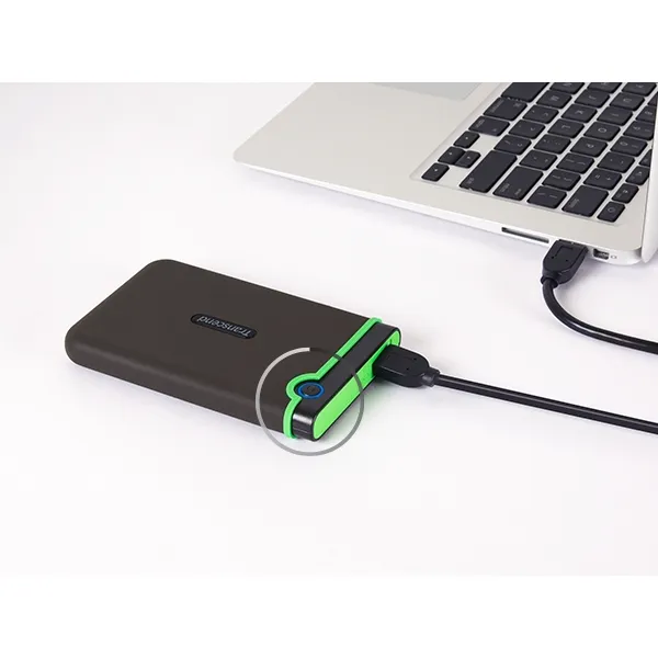 Диск жесткий внешний портативный 4TB USB 3.1 StoreJet 25M3 серый Transcend (TS4TSJ25M3S) - Фото 2