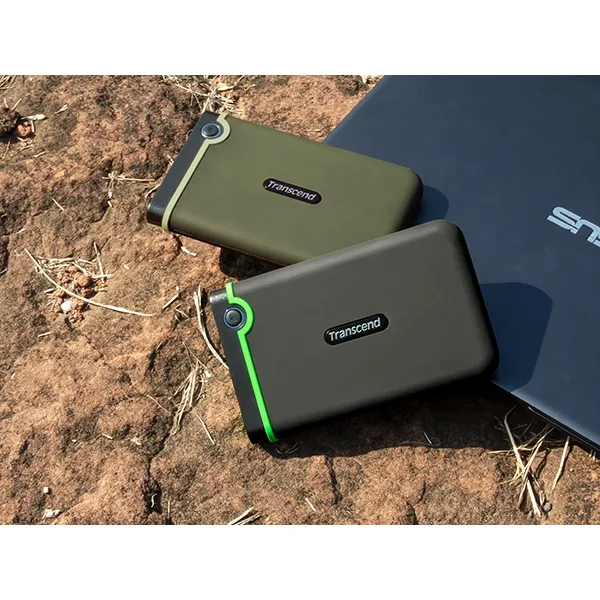 Диск жесткий внешний портативный 4TB USB 3.1 StoreJet 25M3 серый Transcend (TS4TSJ25M3S) - Фото 3