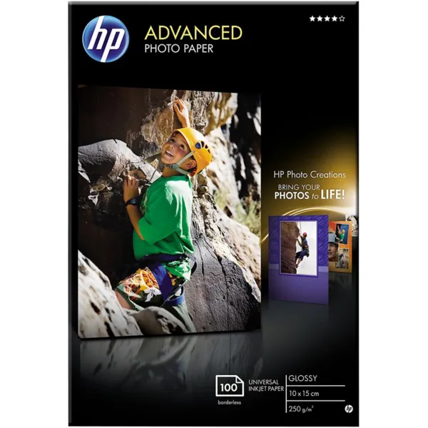 Фотобумага Advanced Glossy 250 г/м2, 10x15 см, 100 л HP (Q8692A)