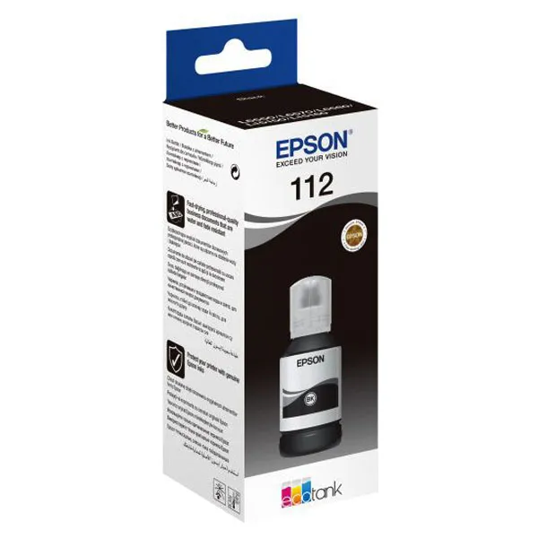 Чорнило 112 BK 127 мл чорні Epson (C13T06C14A) - Фото 1