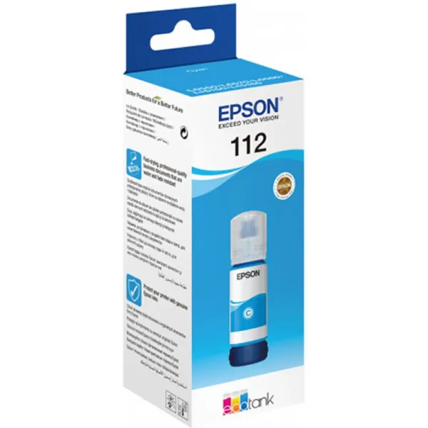 Чорнило 112 C 70 мл блакитні Epson (C13T06C24A) - Фото 1