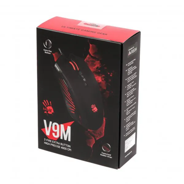 Миша ігрова, Bloody, чорна A4Tech (V9M Bloody (Black) - Фото 3