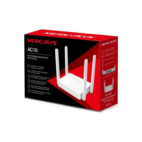 Маршрутизатор WI-FI AC10 MERCUSYS (AC10) - Фото 2