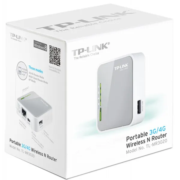 Маршрутизатор WI-FI TL-MR3020 TP-Link (TL-MR3020) - Фото 3