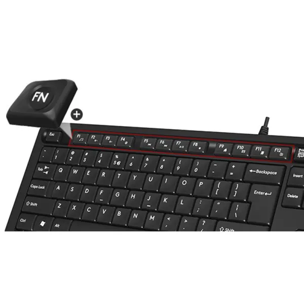 Клавиатура USB Fstyler FK10, чёрно-серая A4tech (FK10 (Grey)) - Фото 1