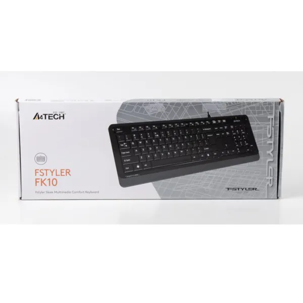 Клавиатура USB Fstyler FK10, чёрно-серая A4tech (FK10 (Grey)) - Фото 3