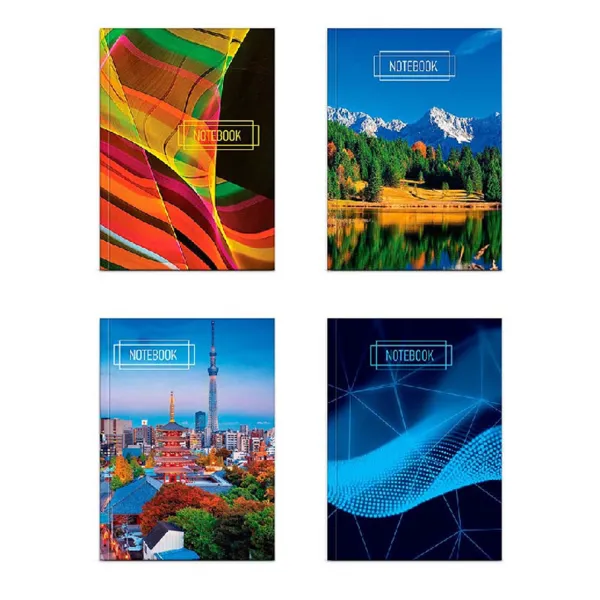 Книга канцелярская А4, 80 л., клетка, офсет, твердая обл. Ассорти Mizar (ЗТП-013-МВ_ЗТП-033-МВ) - Фото 4