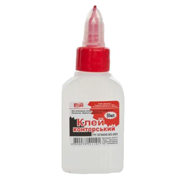 Клей конторський полімерний 50 мл з суперковпачком (GLUEKIPKONT50ML) - Фото 3