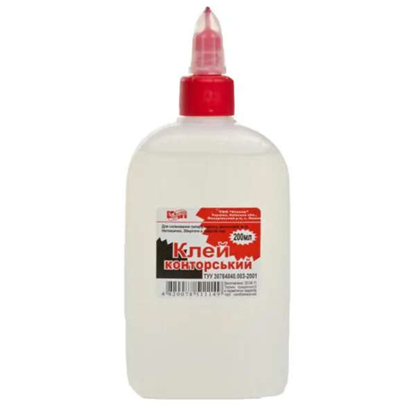 Клей конторський полімерний 200 мл з суперковпачком (GLUEKIPKONT200ML) - Фото 4