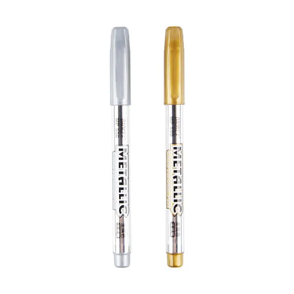 Маркер 1.5 мм серебряный Metallic Baoke (MP550-silver) - Фото 3
