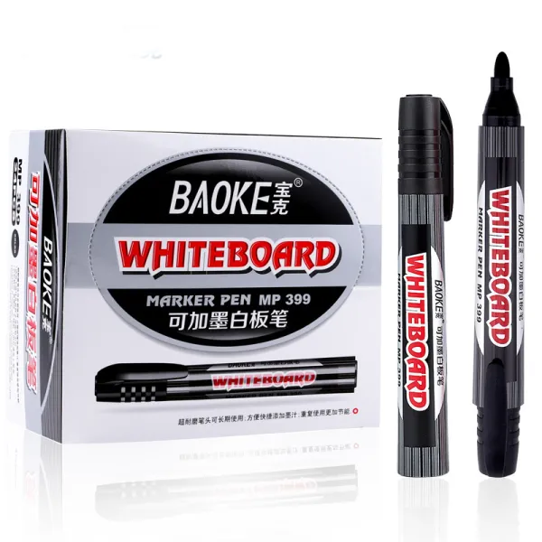Маркер для сухостираємих дощок, 2.5 мм чорний Baoke (MP399-black) - Фото 2
