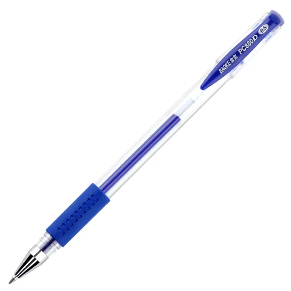 Ручка гелевая 0.5 мм, с грипом, синяя Baoke (PC880D/F-blue) - Фото 1