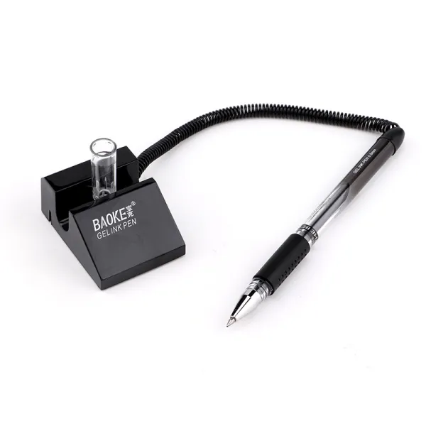 Ручка гелева настільна 0.5 мм, з грипом, чорна Baoke (NO850-black) - Фото 2